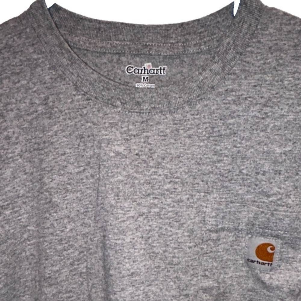 Carhartt Pocket‎ T-Shirt Medium Mens Gray Short Sleeve K87 Workwear Tee
